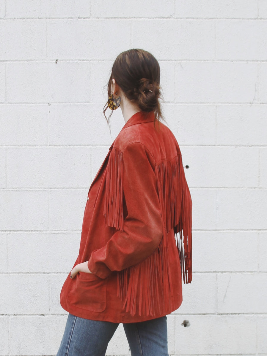 Vintage Red Fringe Jacket – Dream Company