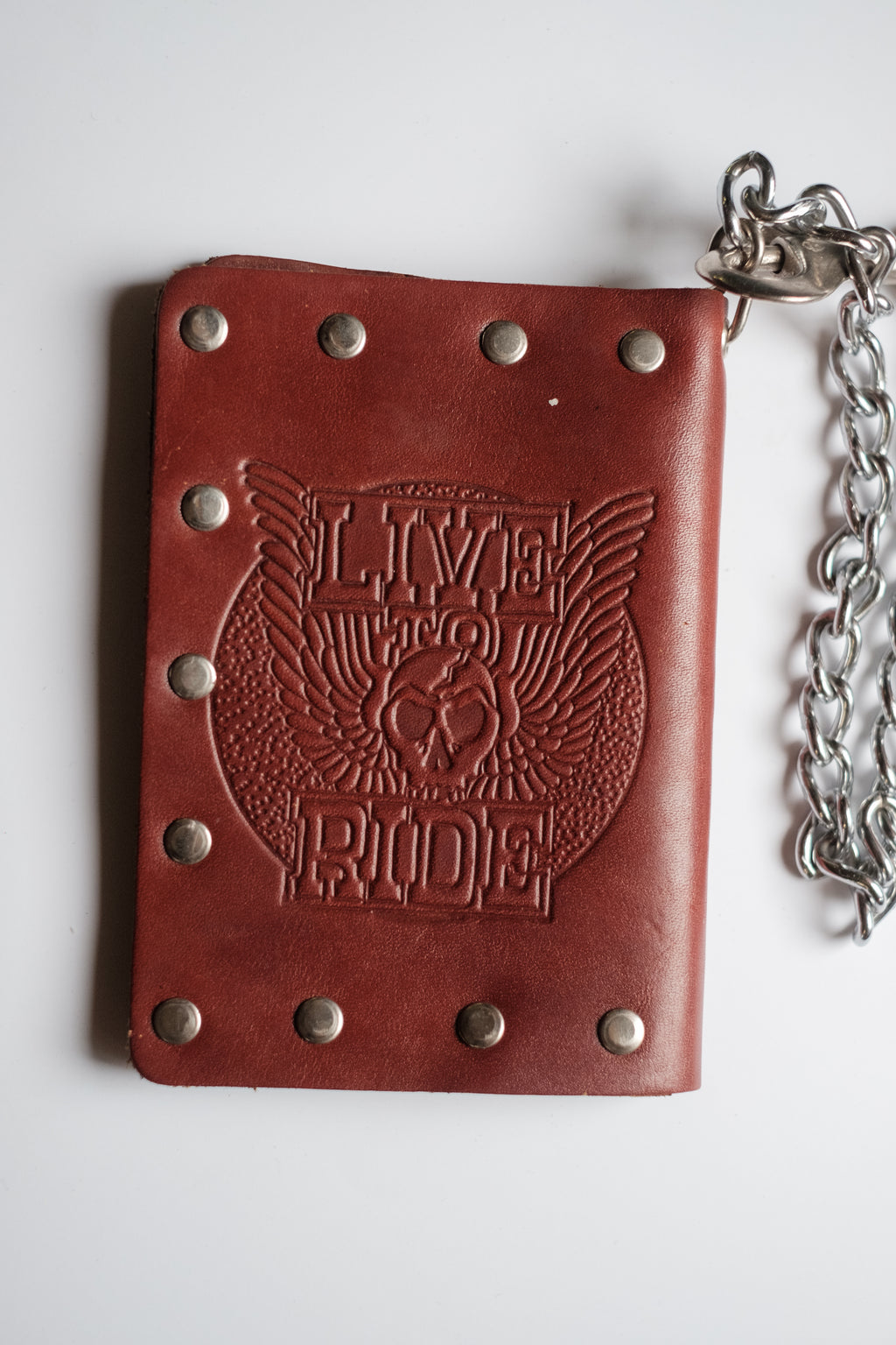 Vintage "Live to Ride" Chain Wallet