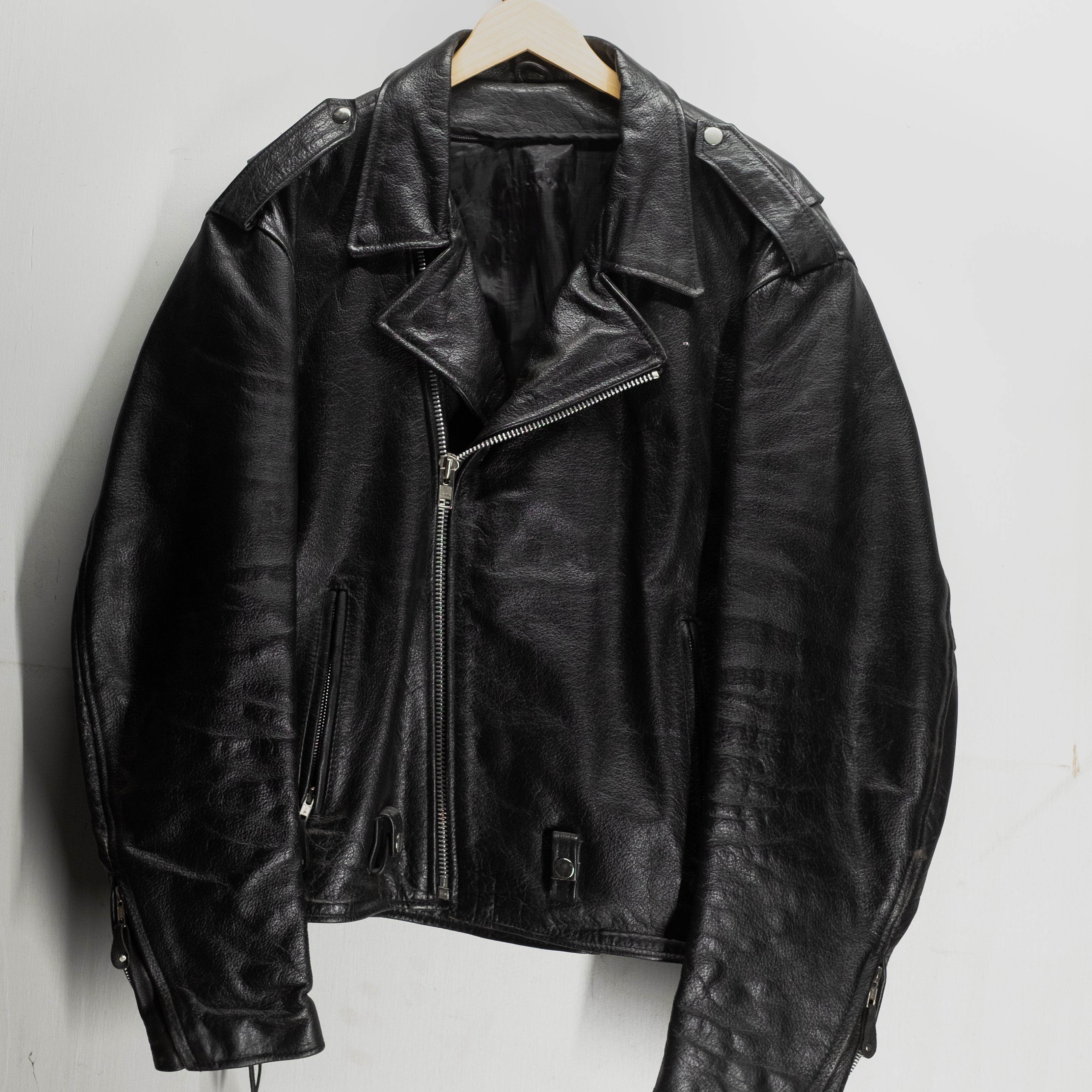 Vintage Double Breasted Leather Riders Jacket