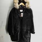 Vintage Lone Pine Hooded Leather Coat