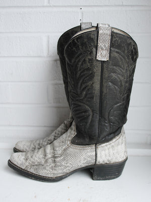 Vintage Snakeskin Cowboy Boots