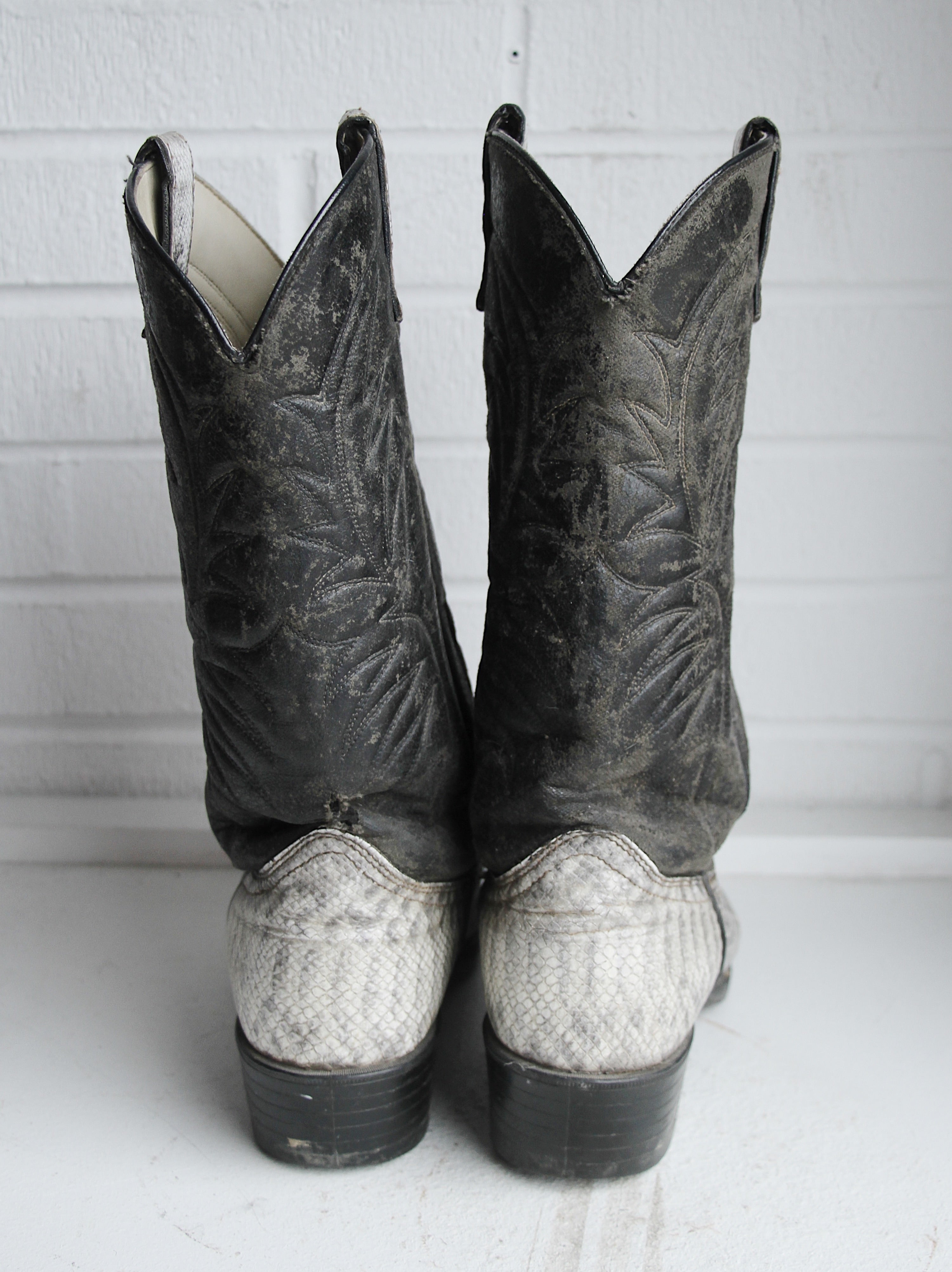 Vintage Snakeskin Cowboy Boots